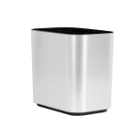 Contempo Collection Rectangular Wastebasket, 14 Quart, Brushed Chrome